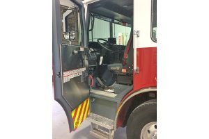 truck with driver door open