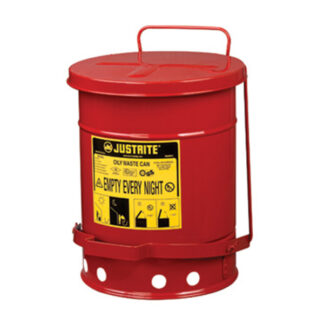 Oily Waste Can, 6 gallon (20L), foot-operated self-closing cover