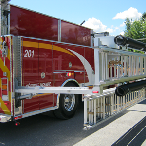 ladders on side of truck