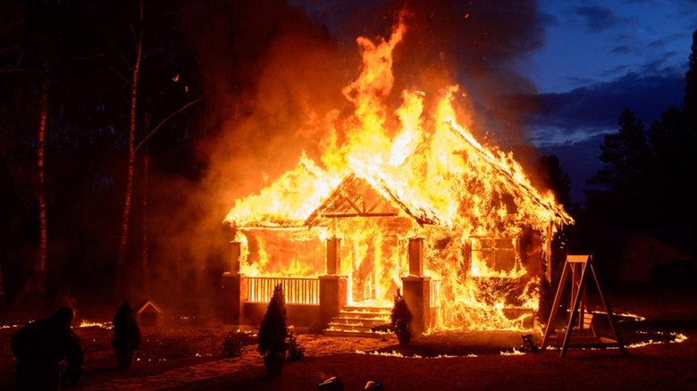 house on fire