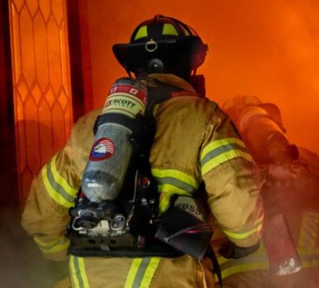 firefighter with SCBA