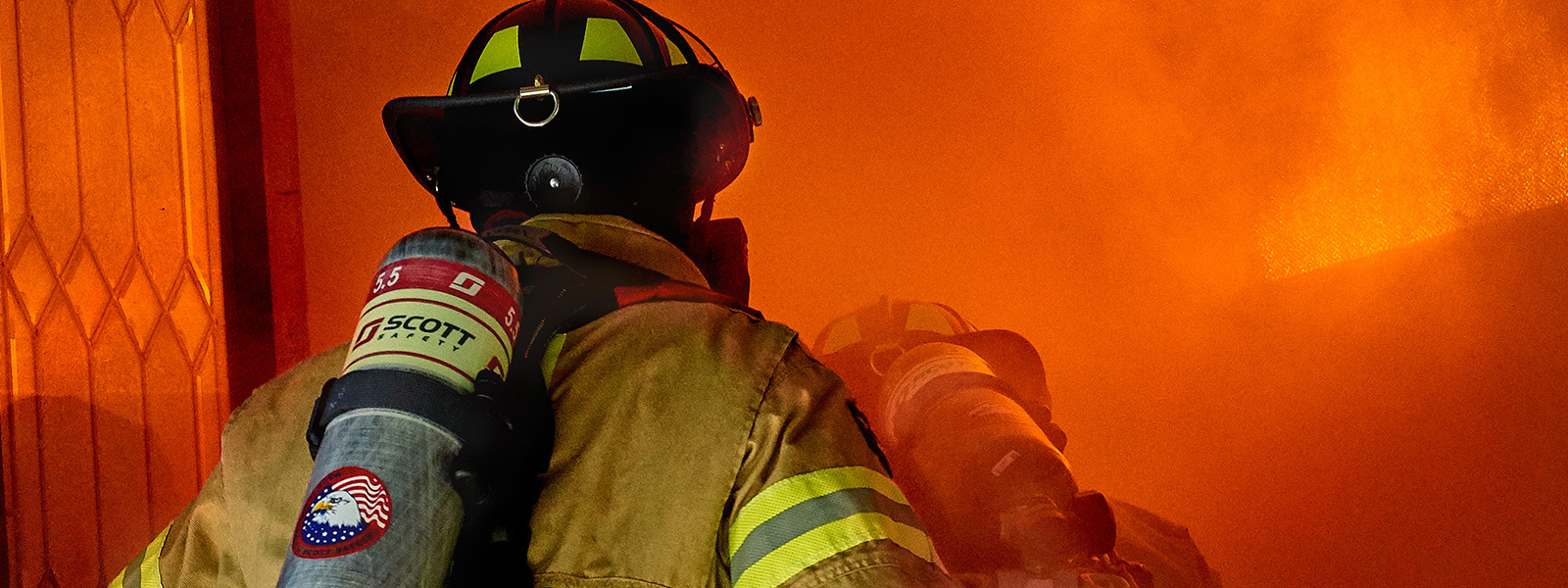 firefighter with Scott Safety SCBA